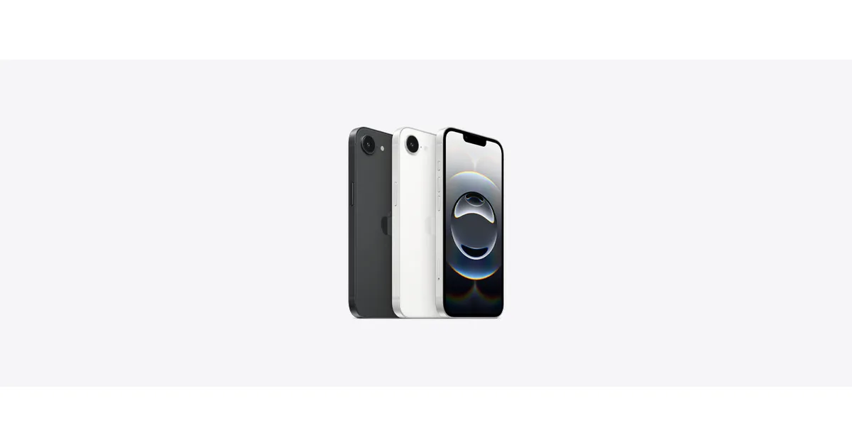 iPhone 16e có hai màu đen trắng tối giản